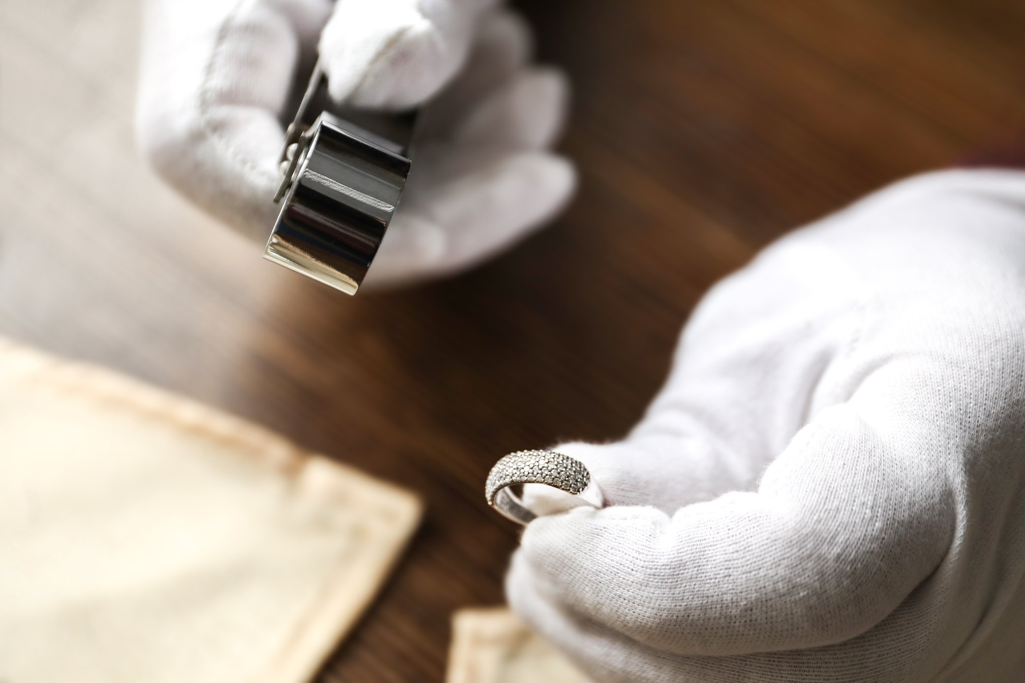 Jeweler Working in Workshop